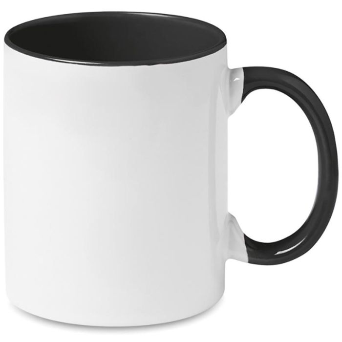 White 11oz Ceramic Mug with Colour Inside - Jaycee