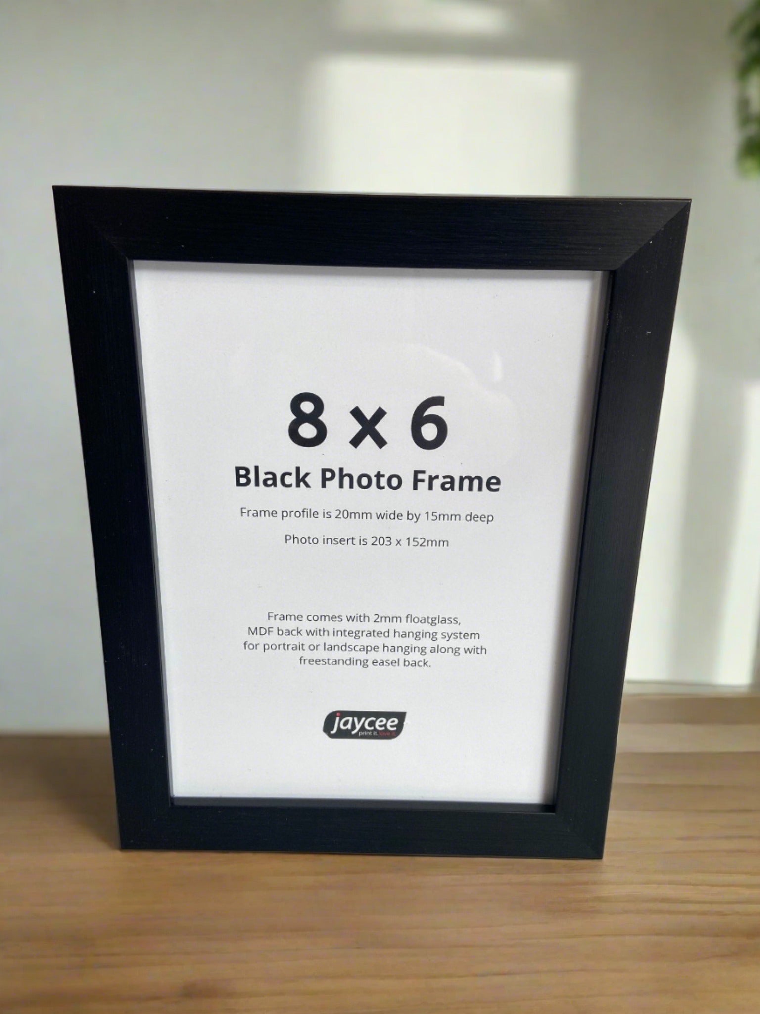 Excellent Photo Frames - 8x6 Black Photo Frame - Jaycee