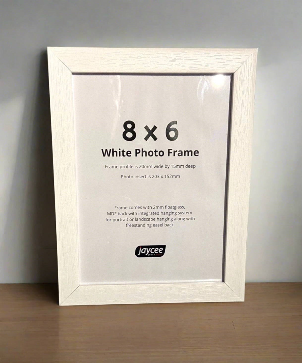 Elegant Photo Frames - 8x6 White Photo Frame - Jaycee