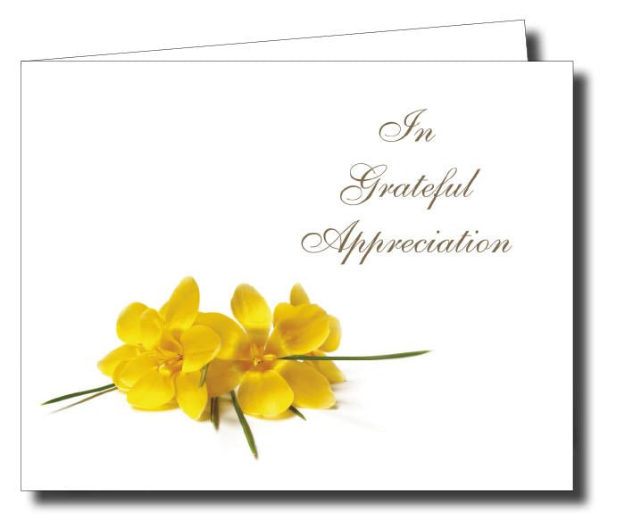 Acknowledgment Card Folded 1452 - Jaycee