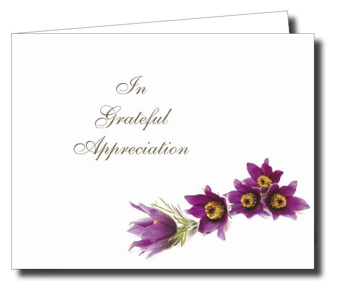 Acknowledgment Card Folded 1454 - Jaycee