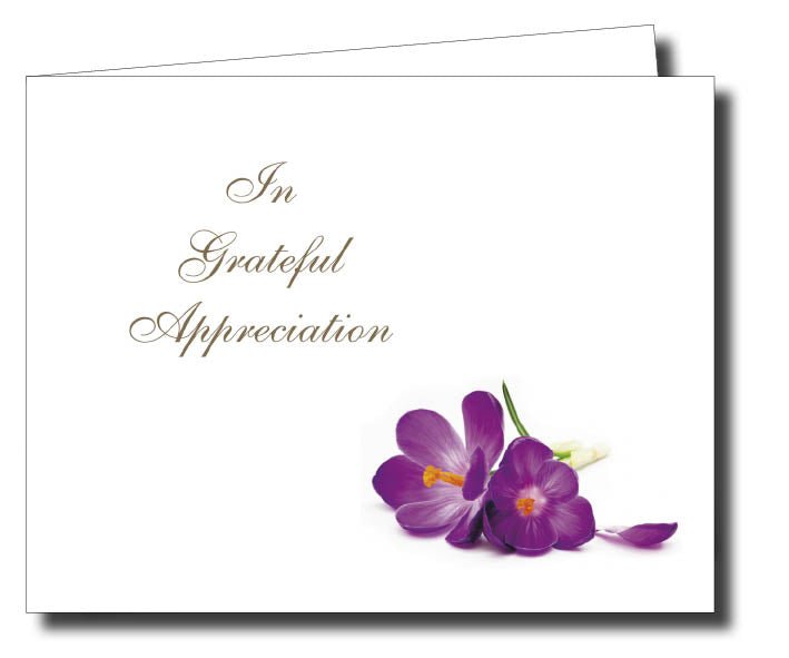 Acknowledgment Card Folded 1457 - Jaycee