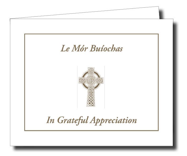 Acknowledgment Card Folded 1464 Gaeilge - Jaycee