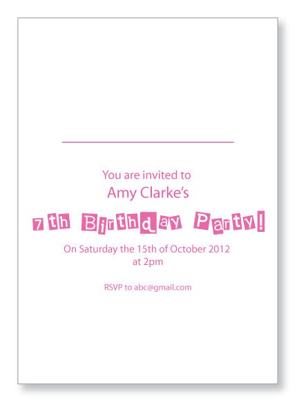 Kids Party Invite 5062 Folded - Jaycee