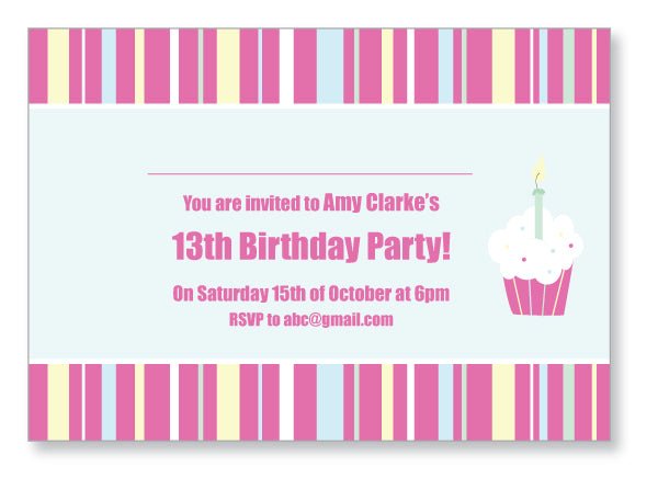 Teen Party Invite 5121 - Jaycee