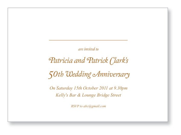 Wedding Anniversary Invite 5444 Folded - Jaycee